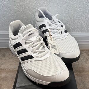 Adidas Classic White and Black Golf Shoes